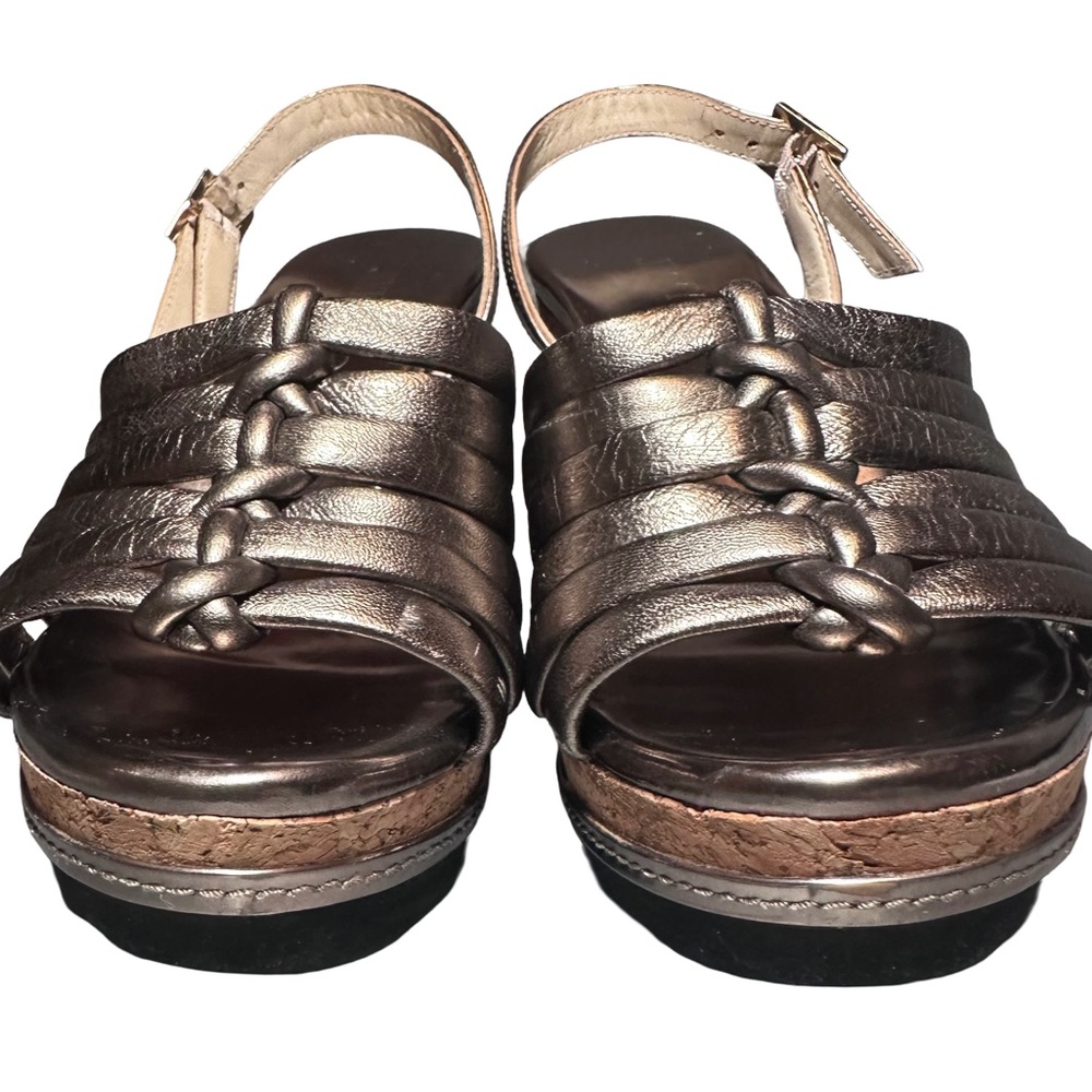 Jimmy Choo Nimosa Metallic Knot Wedge Platform Sandals Size EU 35.5 / US 5.5 - Picture 5 of 9